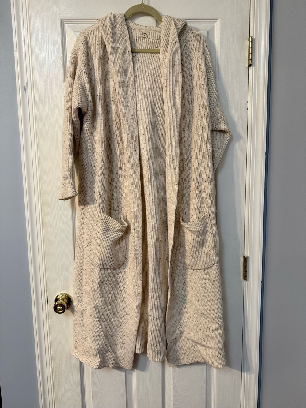 Goumi Organic Cotton Hooded Maxi Cardigan